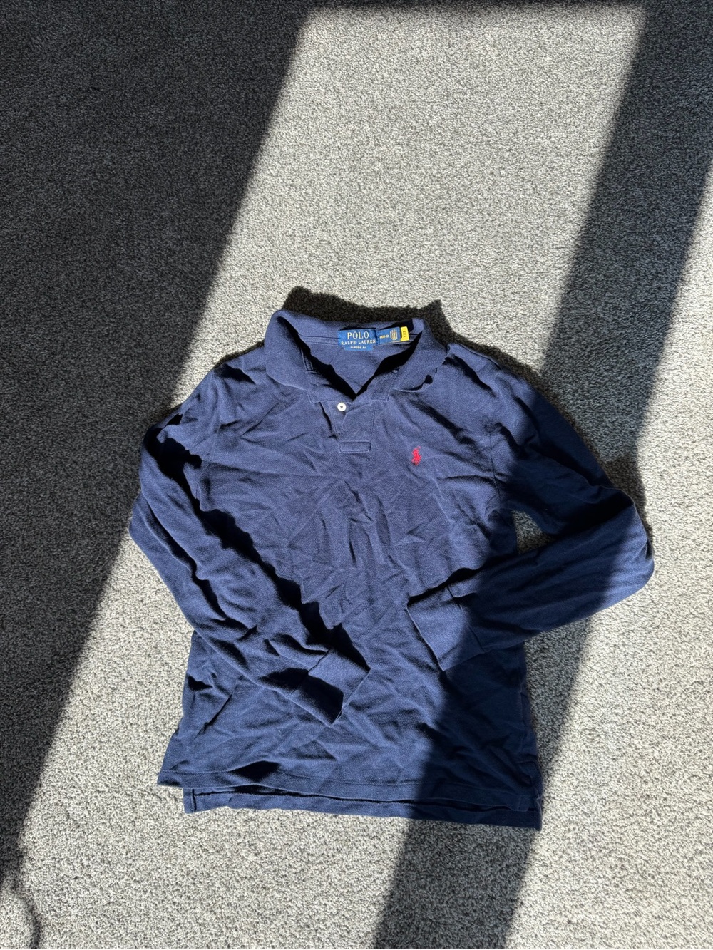 Ralph Lauren Navy Polo with Red Pony Embroidery